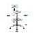 Elevate Your Workspace with Venus Adjustable Drafting Stool with Footrest - Premium Leather, Adjustable Height, Backrest, Rolling Wheels, Perfect for Artists, Designers, and Efficient Workstations