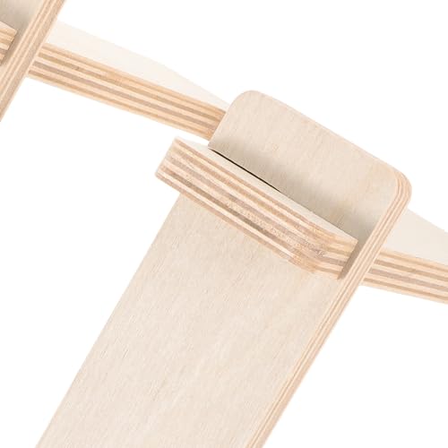 Soporte de madera para scooter con diseño simple y acabado premium beige 4