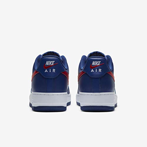 Nike Herren Schuhe Air Force 1 07 Low USA CZ9164-100, (Wei&szlig;/Deep Royal/University Red), 39.5 EU