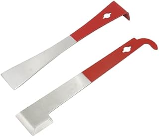 2PCS Stainless Steel Bee Hive Scraper,Bee Hive Tool Beekeeping Scraper,J Hook and L Hook Frame Lifter and Scraper