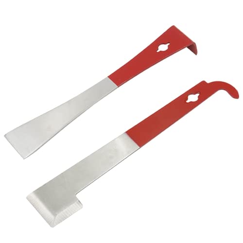 2PCS Stainless Steel Bee Hive Scraper Bee Hive Tool Beekeeping Scraper J Hook and L Hook Frame Lifter and Scraper