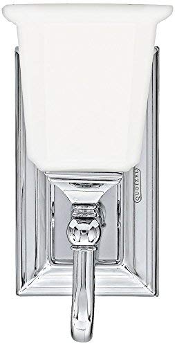 Image of Quoizel Nicholas 10 inch Wall Sconce, Polished Chrome, Opal Etched Glass