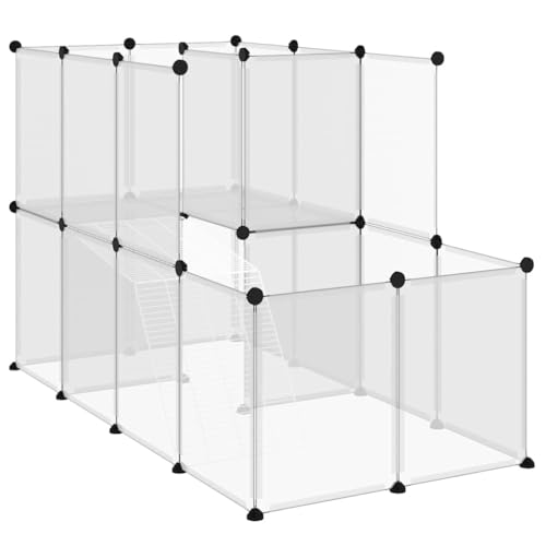 Cage lapin imperméable et facile d'entretien avec plateforme - 3
