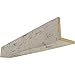 Ekena Millwork BMHH2C0040X080X144BP 2-Sided (L Hand Hewn Endurathane Faux Wood Ceiling Beam, 4"W x 8"H x 12