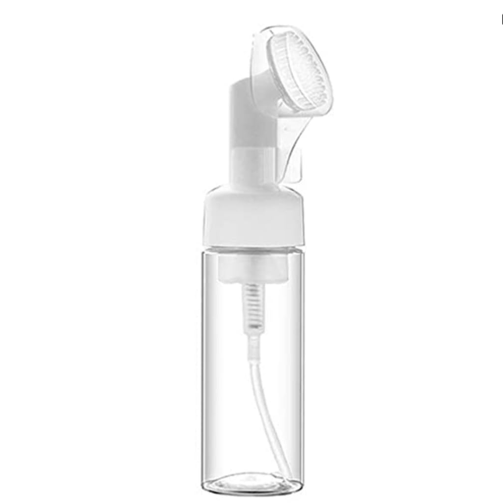 SheenBiz 100 ml Clear Face Wash Bottle, Built-in Silicon Brush with Foam Dispenser and Cap| Refillable| Travel Friendly| Perfect for DIY| Sturdy, Leak Proof & BPA Free (Pack of 1)-image-47