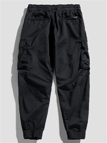 SANGTREE Men's Casual Drawstring Cargo Jogger Pants Multi-Pocket Outdoor Pants2