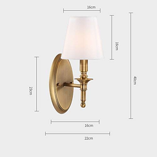 Preisvergleich Produktbild HTL Lampenlicht, Deckenleuchten, Kronleuchter, The Pure Copper Retro Wandleuchte Von Salon Nachttischlampen Schlafzimmer, E14 Single Head 16 * 40Cm Home Decoration Lampen Und Laternen Der Beleuchtung