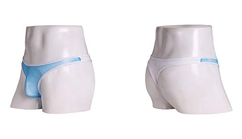 Swbreety Men's Thongs Underwear T-Back See Through Mesh Bikini Underwear4