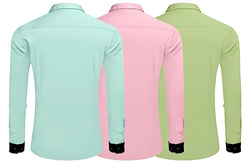 Image of Zombom Men's Striped Regular Fit Shirt