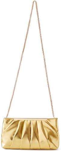 Image of Clutch Purse Dressy Pleated Formal Evening Bag Simple Classy Handbag for Women