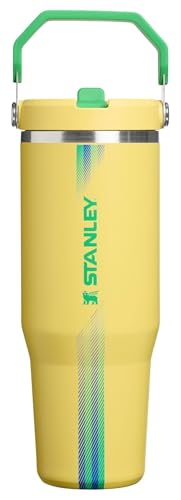 Image of STANLEY IceFlow 2.0 Flip Straw Tumbler with Handle, 30 oz | Twist On Lid and Flip Up Straw | Leak Resistant Water Bottle | Insulated Stainless Steel | BPA-Free | Team Yellow Green