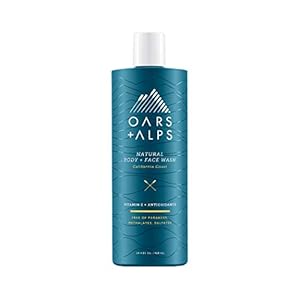 Oars + Alps Men’s Body Wash, Skin Care, Hydrates with Aloe Vera and Jojoba Oil, Vegan and Gluten Free, California Coast…