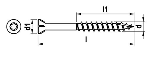 Viti per truciolato ATM, vite speciale 5,0 x 60
