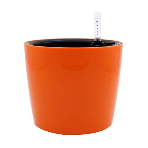 GANAZONO Groene Plantenbak Oranje Bloempot Oranje Plantenbak Plantenpot Hydrocultuur Plantenbak Zelf Waterplanter Bloempot Voor Binnen Uniek Indicator De Luie Plant in Bloempot