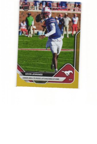 KEVIN JENNINGS 2025 Bowman University Now Football #23 GOLD FOIL PARALLEL Rookie Card RC Numbered to only 50 Made! SMU Mustangs