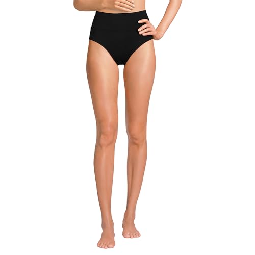 Lands' End Women's Chlorine Resistant Pinchless High Waisted Bikini Bottoms