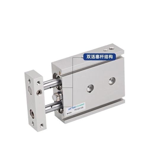 Cylindre double arbre TR16x10 pneumatique pour guidage précis - 5