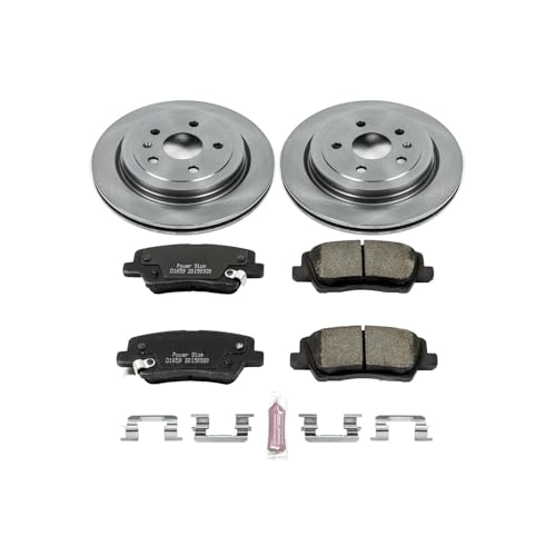 Image of PowerStop Rear Brake Kit for Cadillac CTS 2014-19 - Z17 Ceramic Brake Pads & Disc Rotors Replacement, KOE6991
