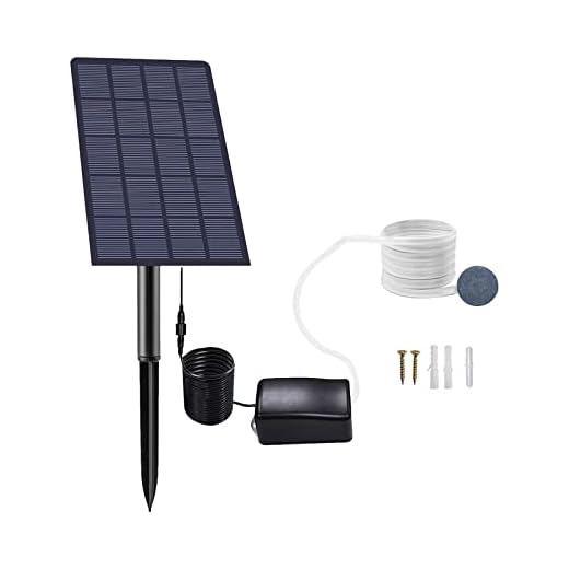 Solar Pump Fish Tank, Aquarium Oxygen Aerator Air Pump Fishing Aerator with Pipe Air Bubble Stones for Garden Fish Tank Outdoor Pool Pond