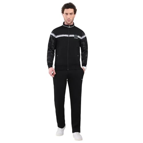 Image of Monte Carlo Men's Regular Fit Collared Neck Full Sleeve Solid Winter Tracksuit | Soft Warm Material | Stylish Sports & Casual Winter Wear for Men (Pack Of 1)