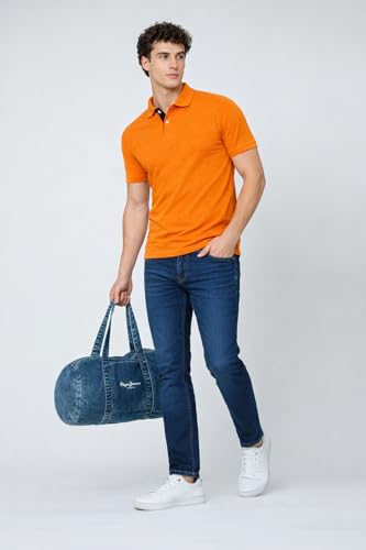 Image of Men's Cotton Polo T-Shirt | Solid Regular Fit Polo Neck T-Shirt | Half Sleeve Casual & Office Wear | Soft Breathable Summer T-Shirt for Men