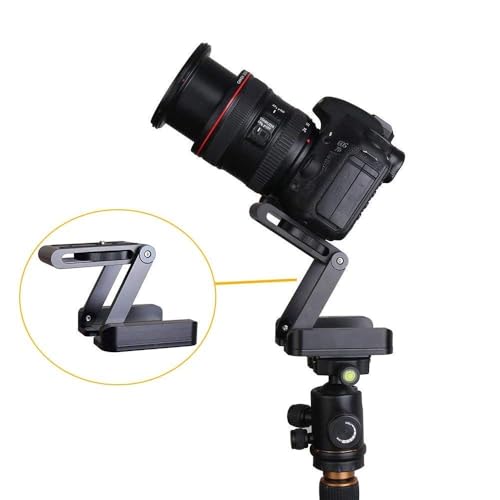Image of Foldable Z Pan Tilt Tripod Head Quick Release Plate Holder for DSLR Camera Camcorder Photography Accessory - 1 Piece (Black) (Z Plate)