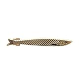 Yoursfs Unique Fish Tie Clips for Men Novelty Skinny Fishing Tie Pins Animal Tie Clips Black and Gold Color Men's Clothing Accessories