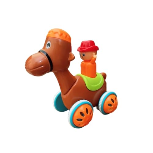 Image of ToyBharat Pressing Go Small Camel is a Multicolour Push N Go Gift Toy with Realistic Animal Design. Made in India with Safe, Non-Toxic Materials-Perfect for Indoor and Play for Kids Aged 1-6 Years.