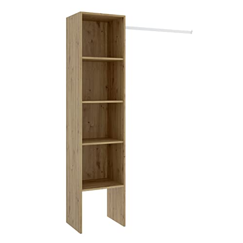DEKIT GRUPO RIMOBEL Suit Armario vestidor, Madera de ingeniería, Nordic, 186x138x40 cm
