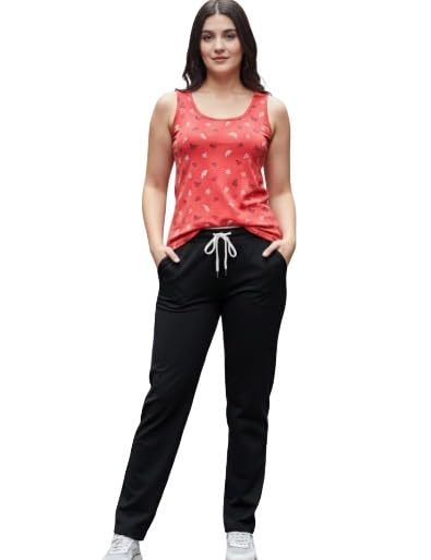 Image of Volex Women's Tank Top and Lower Set for Women | Stylish Cotton Co-Ord Set | Sleeveless Top & Jogger Lower for Women |Comfortable Stretchable Fabric 2-Piece Combo Set|women co ord set