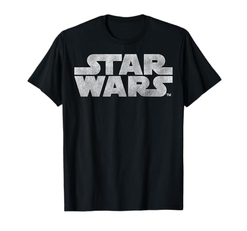 T-shirt Star Wars logo délavé en coton col rond pour homme