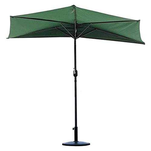 Parasol de jardin 3m anti-UV UPF 50+ avec toile demi-circulaire résistante
