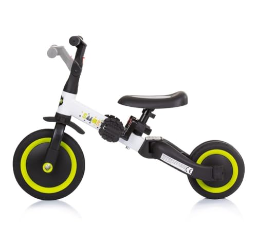 Chipolino Dreirad Smarty 2 in 1 Laufrad Gummireifen umbaubar Pedale verstellbar, Farbe:gelb weiß – Bild 7