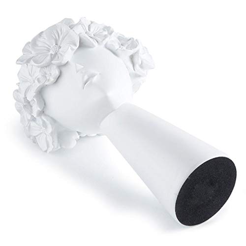 Pot de fleurs résine blanc petit modèle pour mini cactus et succulente - 7