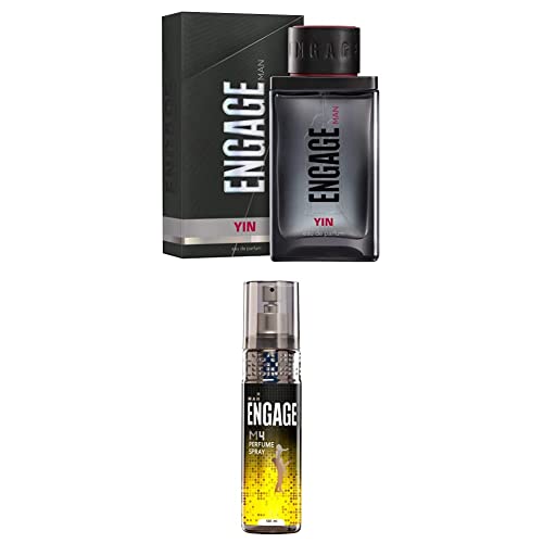 Image of Engage Yin Eau De Parfum, Perfume for Men, 90ml And M4 Perfume Spray For Men, 120ml
