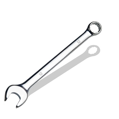 pgroup 13mm Metric Combination Wrench CR-V Steel with Mirror Polish 12-Point Design 15-Degree Offset Perfect for Auto Repair Household Car & Truck Emergency