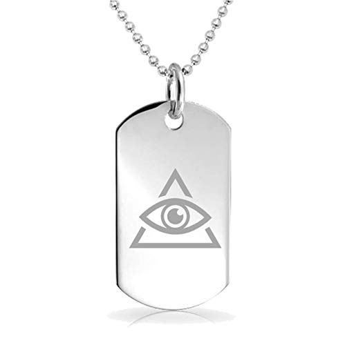 Epic Designs Illuminati Custom Engraved Pendant Charm with Necklace Keychain Jewelry or Bags
