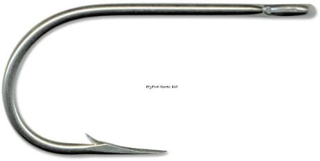 MustadSalmon Siwash 3X Strong Hollow Point Open Ring Hook (5 Pack)