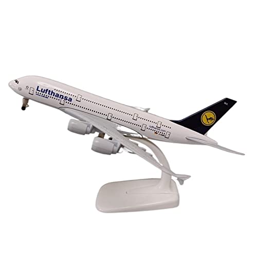 Avión de juguete metálico Lufthansa A380 modelo a escala de 20 cm con ruedas