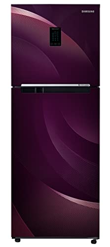 Samsung 301L 2 Star Inverter Frost-Free Convertible 5 In 1 Double Door Refrigerator (RT34C45224R/HL,Rythmic Twirl Red 2023 Model)