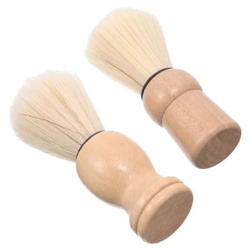Didiseaon Beard Brush Set Natural Wooden Handle Gentle Bristles Barber Hair Brush Pocket Size for Men
