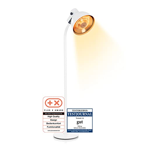 Hoberg Calentador infrarrojo con calentador de carbono, 2000 W, eléctrico, con 3 niveles de calefacción y mando a distancia, calentamiento rápido y calor dirigido, para interior y exterior,
