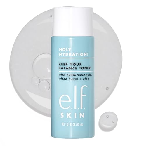 Image of e.l.f. Skin Holy Hydration! Keep Your Balance Toner Mini, Gentle, Refreshing, Removes Makeup & Impurities, Hydrates, Cleanses, Soothes, Infused with Hyaluronic Acid, Witch Hazel and Aloe