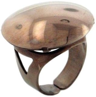 Rose Gold Technibond Sterling Silver Polished Adjustable Circle Ring Size 6(Sizes 6,7,8)