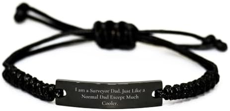 Birthday Gift Surveyor Rope Bracelet for Her – Black Present image 4