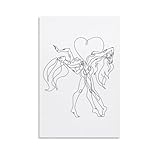 TMWHONG Poster su tela con citazione motivazionale di coppia sensuale, stampa motivazionale, decorazione da parete per ufficio e casa, 20 x 30 cm