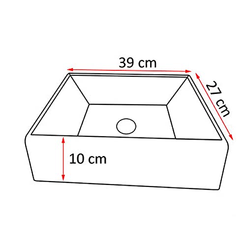 Cuba Pia para Banheiro Retangular Torino Branco