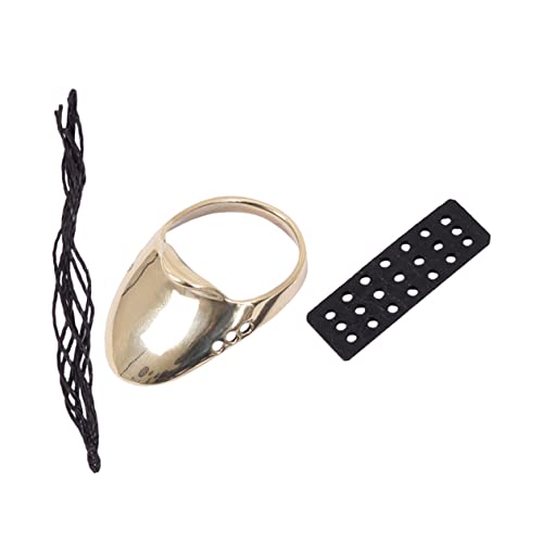 BRIGHTFUFU Archery Accessory Brass Finger Guard Portable Ring for Archery Training