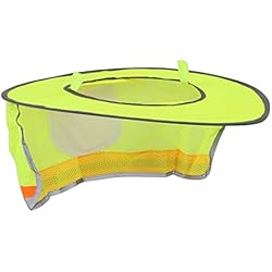 Casco De Seguridad Ala Completa Agatige Sombrero Parasol, Nailon Duro para Sombrero, Parasol, Raya Reflectante, Alta Visibilidad, ala Completa, Malla, Cuello, Parasol, Protección Solar para Exteriores(Amarillo)