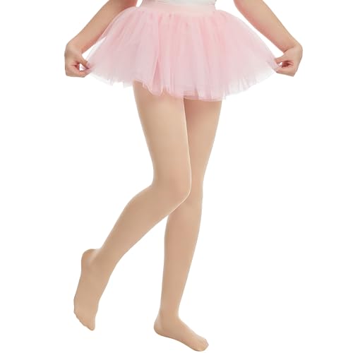 HIPOWER Strumpfhose Mädchen 40 DEN Kinder Feinstrumpfhose Tanzstrumpfhose Ballettstrumpfhose Atmungsaktiv Blickdicht